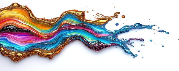 An abstract wave of vibrant colors flowing smoothly, evoking creativity and inspiration in a dynamic visual format.