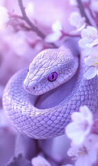 Fototapeta premium Background for 3d illustration of snake and flower elements