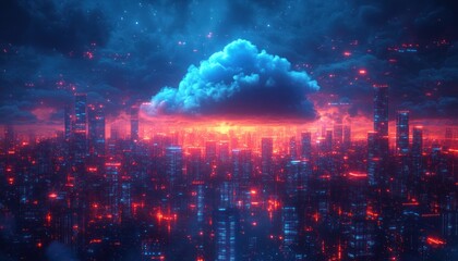 Fototapeta premium Efficient Data Transfer and Integration to the Cloud with Seamless Migration from On-Premises Infrastructure