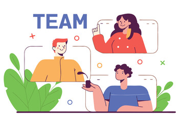 Modern Landing Page Design Showcasing a Creative Team in Action for Collaborative Projects