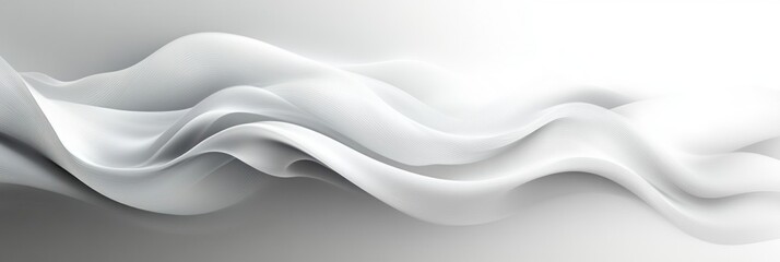 Obraz premium Abstract Wave Design Light Gray Background Modern Art