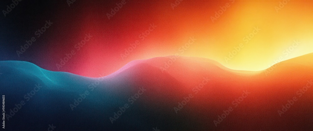 Poster vibrant gradient background abstract modern art color blending smooth transitions soft lighting harm