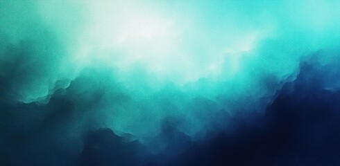 Obraz premium Blue Green Teal Abstract Gradient Background Soft Texture Glowing Poster Design