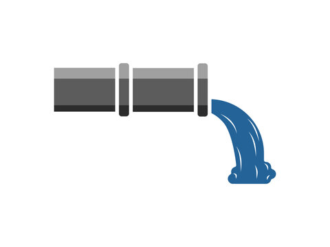 drain pipe icon, simple flat style, illustration, logo sign symbol pictogram template, for ui or ux isolated on white for mobile app, editable