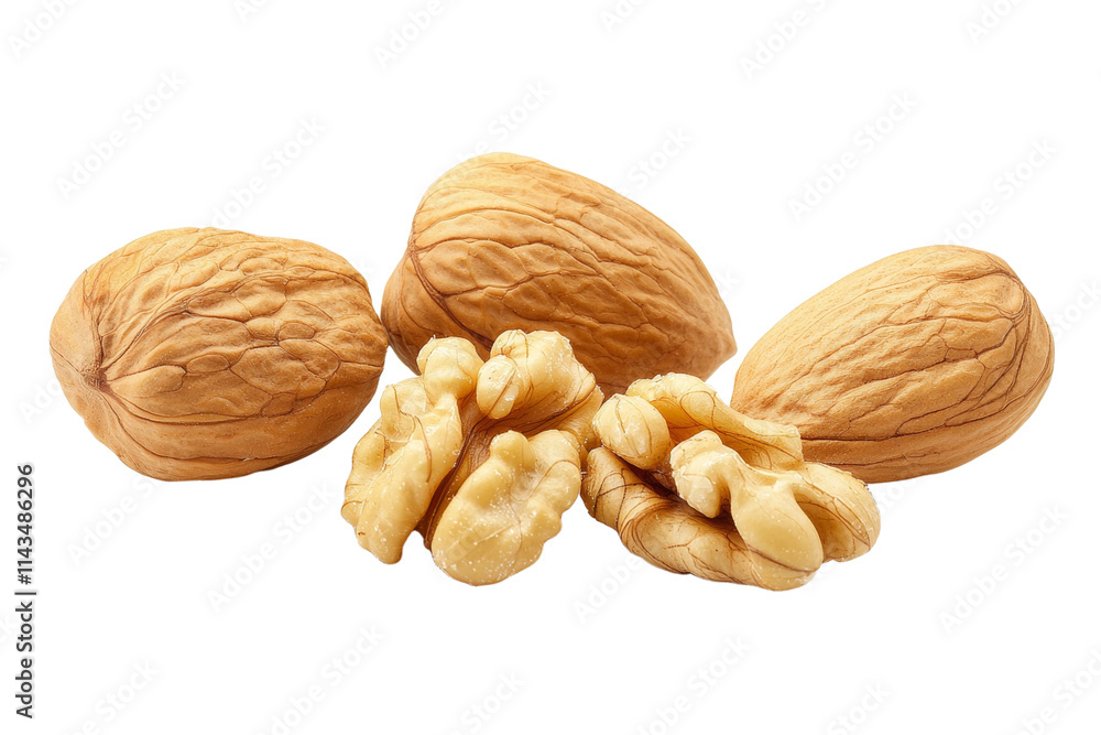 Poster a nut is shown with a nut shell and a nut piece