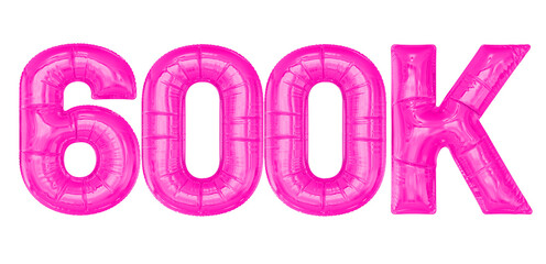 600K Follow Pink Balloon 3d