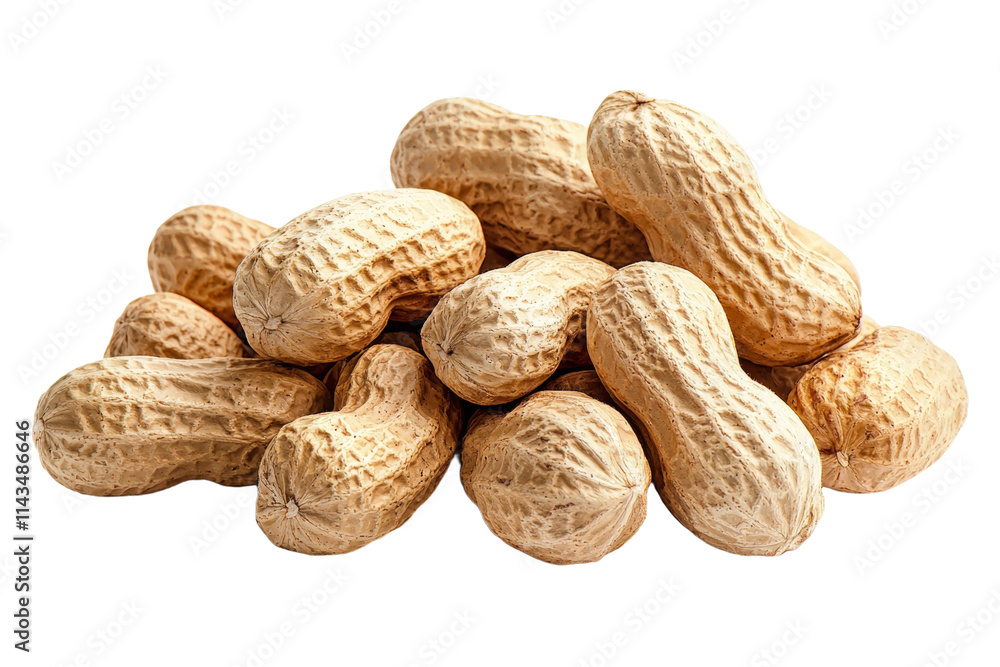 Poster a pile of peanuts with the shells still on