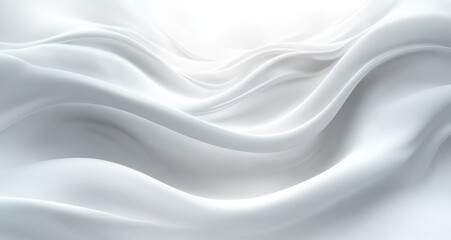 Fototapeta premium Minimalist Abstract Background with Flowing Curves in White and Light Gray Tones