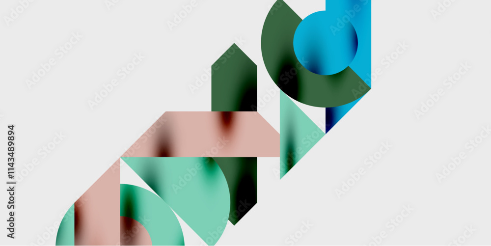 Poster Vibrant abstract background circles with smooth gradients, creating a dynamic and modern design. Ideal for creative, tech, or contemporary-themed projects