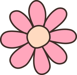 Cute pink flower element