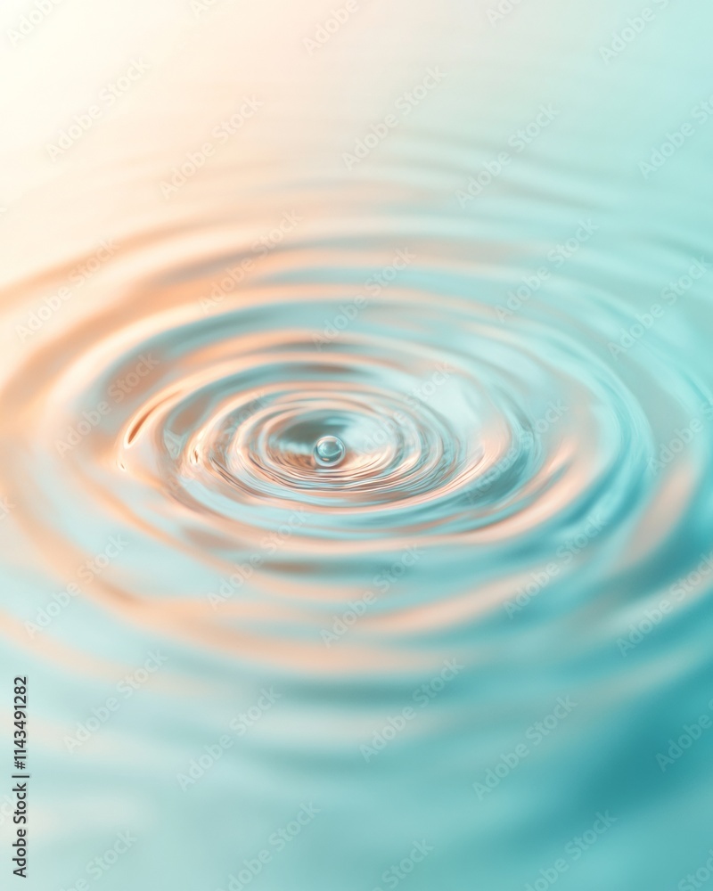 Poster abstract energy circles on gentle gradient background
