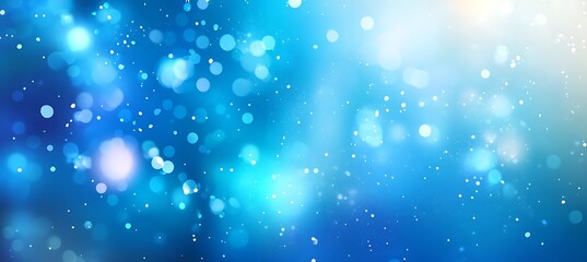 Celestial Blue Bokeh: Abstract dreamy background with soft blue bokeh lights, ideal for serenity, calmness, and winter themes. 