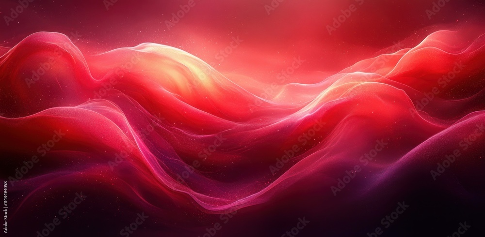 Poster Vibrant Red Abstract Gradient Background Smooth Texture Easy Emotion Evoking Design