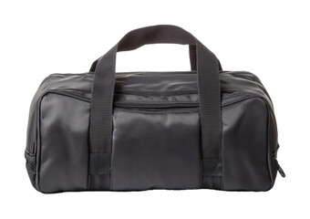 Black sport bag isolated on a transparent or white background