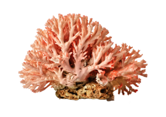 Coral isolated on transparent or white background