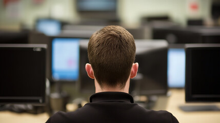 Person working at desk with poor posture, emphasizing the importance of ergonomic practices for maintaining health and productivity in the workplace