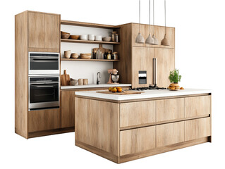 Sleek and functional kitchen design with modern sink stove for culinary enthusiasts