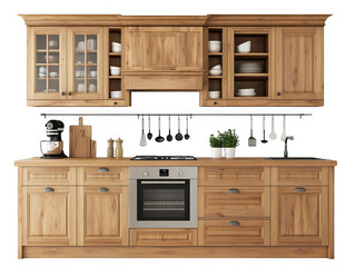 Contemporary kitchen design, streamlined sink and stove setup for efficient cooking modern living