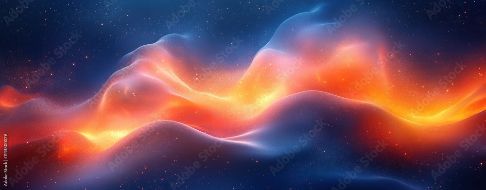 Aufkleber dynamic abstract landscape with soft lighting and vibrant colors