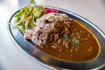 雑穀米のカレーライス