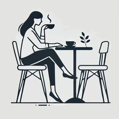 silhouette of a person sitting on a chair