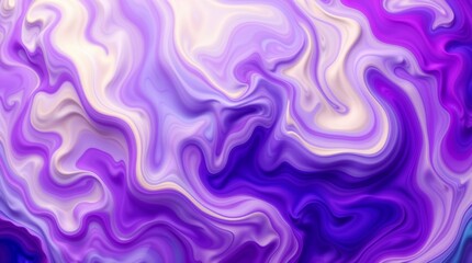 Fototapeta premium Purple and white liquid swirling and flowing abstract background 