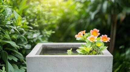 Sustainable Backyard Oases DIY Garden Pond with Lush Greenery and Native Flowers