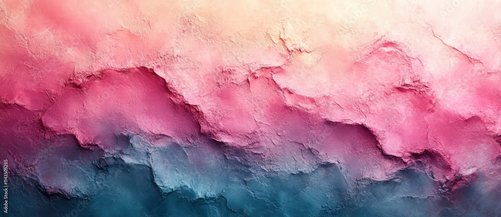 Poster mint green to bright pink gradient background smooth textured abstract expressionism art design
