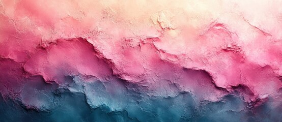 Mint Green to Bright Pink Gradient Background Smooth Textured Abstract Expressionism Art Design