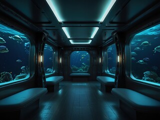 Obraz premium interior of a train