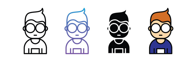 avatar and mascot boy design concept