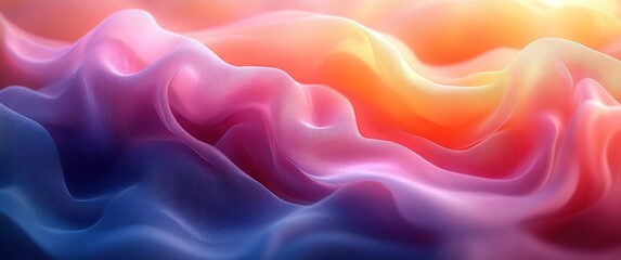 Obraz premium Dynamic Vibrant Ribbons Abstract Background