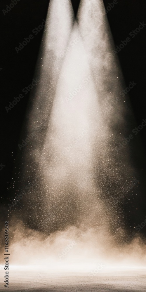 Aufkleber ethereal dust motes in projector beam capturing the mystical depth of cinematic light