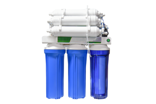 Reverse osmosis water purification system isolaterd on white. Water cleaning system