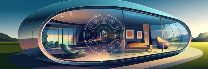 Futuristic Smart Home Design Modern Interior Technology