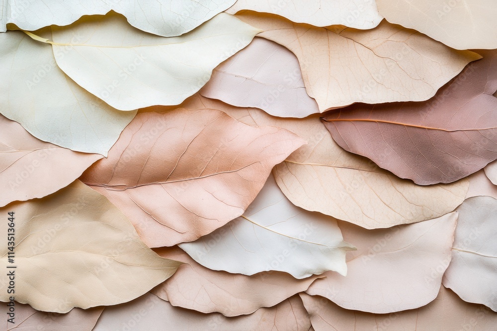 Aufkleber abstract natural layers softly lit leafy patterns in muted earth tones