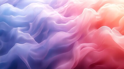 Obraz premium Ethereal Gradient Soft Curls and Waves in Pastel Harmony