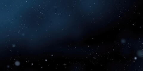 Obraz premium Delicate snowflakes drift slowly through the air, illuminating the dark blue night sky. A tranquil mood envelops the scene, inviting contemplation and wonder