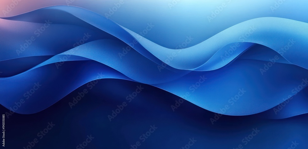Poster calming abstract blue gradient background with smooth flowing design