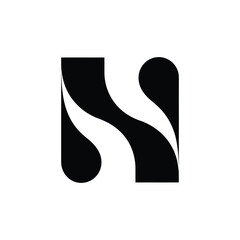 N letter logo icon vector illustration