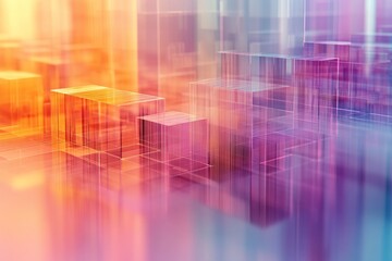 Abstract Pastel Geometric Patterns Surreal Light Effects in Urban Tech