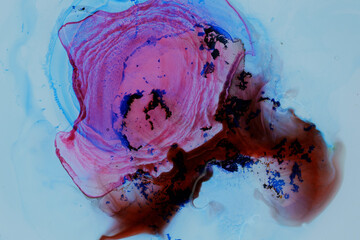 Abstract colorful fluid texture with swirling patterns