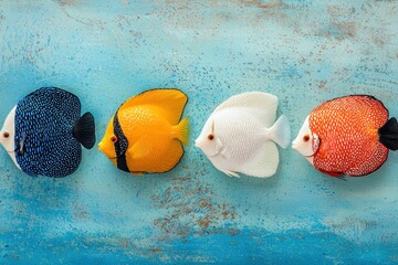 Underwater photography vibrant angelfish species