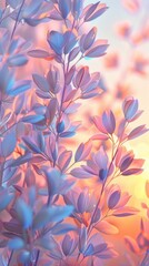 Stunning close up view of a vibrant floral botanical background featuring delicate blooming petals in shades of purple pink and orange