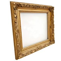 Ornate Gold Picture Frame with Empty Interior
