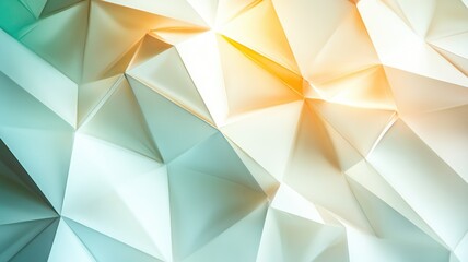 Obraz premium Abstract geometric pattern with folded, faceted shapes and pastel colors