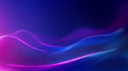 Naklejka premium Abstract digitally rendered wavy lines softly glowing in vibrant hues.. AI Generated