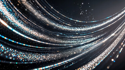 星のように輝く光沢と幻想的なきらめきが特徴のデザイン背景.生成AI
