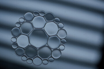 Bubble cluster on a gradient background