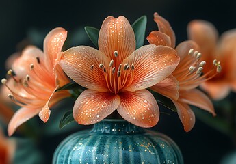  Close-Up of Flowers in a Vase
